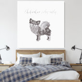 Chihuahua Vibes Premium Wrapped Canvas Art (Insitu (Slaapkamer))