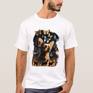 Chihuahua vlinder schattige hond Natuur vrouwen T-shirt