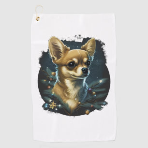 Chihuahua Vrolijk Kerstmis X-Mas Boom Leuk Golfhanddoek