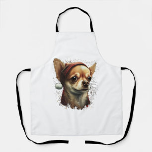Chihuahua Vrolijk Kerstmis X-Mas Boom Leuk Schort