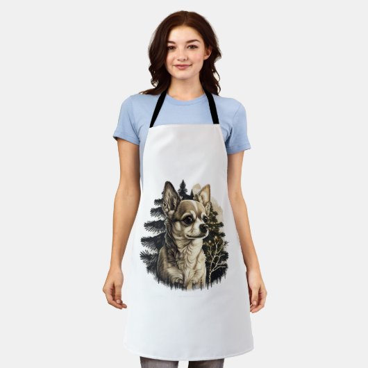 Chihuahua Vrolijk Kerstmis X-Mas Boom Leuk Schort (Gedragen)