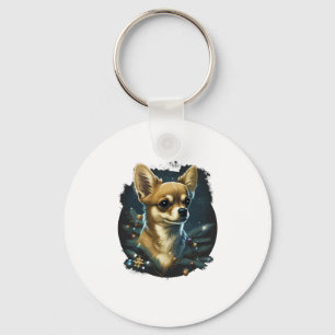 Chihuahua Vrolijk Kerstmis X-Mas Boom Leuk Sleutelhanger