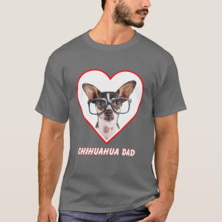 Chihuahua W Glasses Dog Dad T-shirt