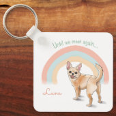 Chihuahua - Watercolor Custom Name & Photo Sleutelhanger (Voorkant)