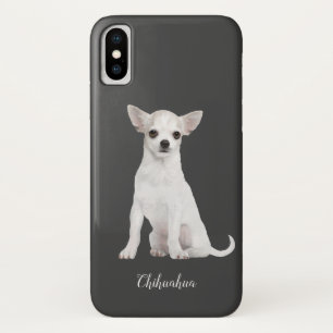 Chihuahua Waterverf White Dog iPhone X Hoesje