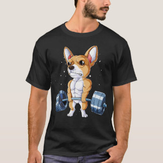 Chihuahua Weightlift Funny Deadlift Mannen Fitness T-shirt