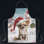 Chihuahua Winter Wonderland Christmas Joy<br><div class="desc">Ce design festif reflète l'esprit joyeux de la période des fêtes, avec un adorable petit portant un chapeau de Père Noël. Le chien est niché dans un pays des merveilles hivernales, avec un bonhomme de neige, un sapin de Noël décoré et des cadeaux joliment emballés. Les flocons de neige tombent...</div>