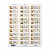 Chihuahua Wood Background Return Label (Full Sheet)