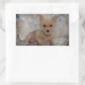 Chihuahua/Yorkie Puppy Rechthoekige Sticker (Tas)