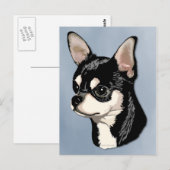 Chihuahua Zwart & Tan Briefkaart (Voorkant / Achterkant)