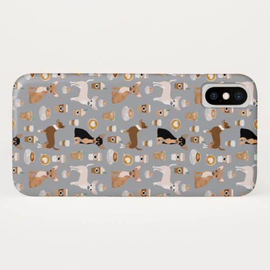 Chihuahuas Coffee Phone case (Achterkant (horizontaal))