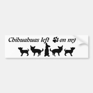 Chihuahuas links Paw Prints mijn Hart Fun Dog Quot Bumpersticker