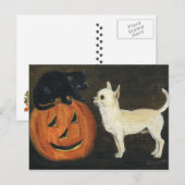 "Chihuahu's Halloween" Briefkaart Dog Art (Voorkant / Achterkant)