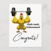 Chik-Tastic Afstuderen Kaart, Funny Rooster Meme Briefkaart (Voorkant)