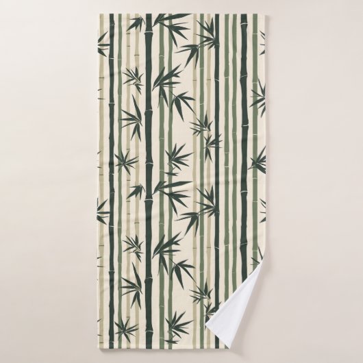 Chikurin Zen (Forêt de bambou) (Serviette de bain)