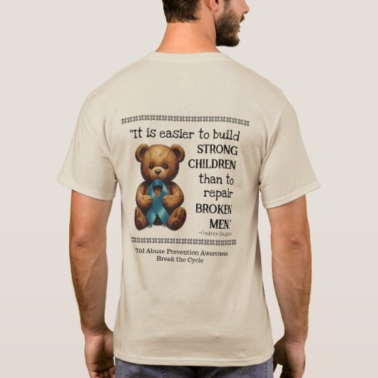Child Abuse Prevention Awareness T-shirt (Achterkant)