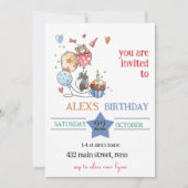 Child Birthday Invitation with Hedgehog (Devant)