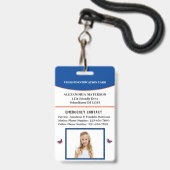 Child Boy Girl ID Identification Card Personaliser Badge (Front with Lanyard)