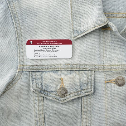 Child Boy Girl ID Identification Personalize Card Naamplaatje (In situ)