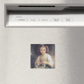 Child Braiding a Crown, Bouguereau Magneet (Insitu (Vaatwasser))