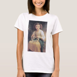 Child Braiding a Crown, Bouguereau T-shirt