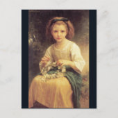 Child Braiding a Crown door W.A. Bouguereau Briefkaart (Voorkant)