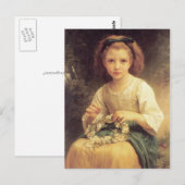 Child Braiding Crown door Bouguereau Briefkaart (Voorkant / Achterkant)