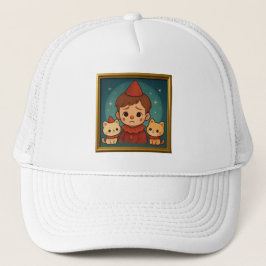 Child & Cats Portrait Trucker Pet