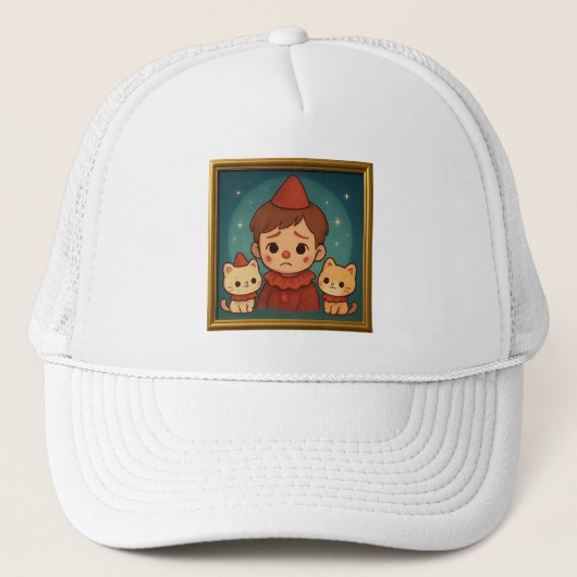 Child & Cats Portrait Trucker Pet (Voorkant)