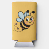 Child-Friendly Bee Mascot with Dotted Trail (Achterkant)