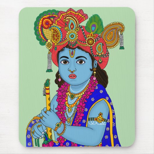 Child Krishna Mouse Pad Muismat (Voorkant)