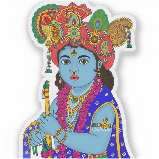 Child Krishna Sticker (Voorkant)