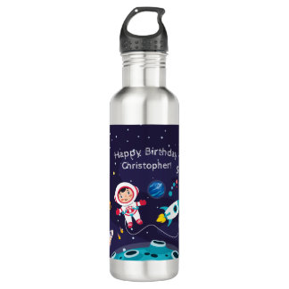 child on the moon, monogrammed name waterfles 