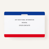 Child Safety Identification Modern aangepaste foto Badge (Achterkant)