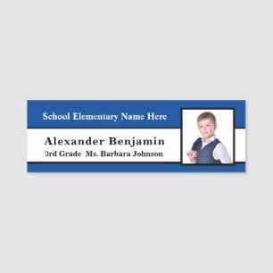 Child Student Boy Girl Foto ID Identification Naamplaatje