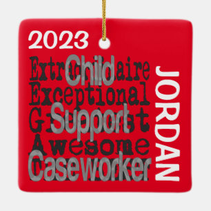 Child Support Caseworker Buitengewoon CUSTOM Keramisch Ornament