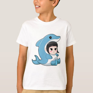 Child with Dolphin Costume T-shirt