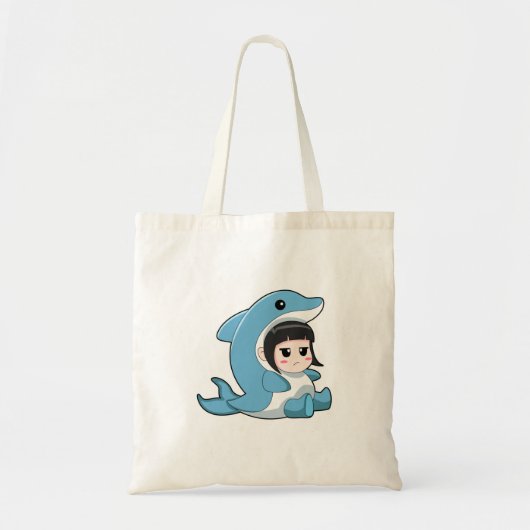 Child with Dolphin Costume Tote Bag (Voorkant)