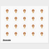 Child with Lion Costume Ronde Sticker (Vel)
