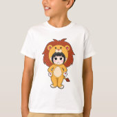 Child with Lion Costume T-shirt (Voorkant)