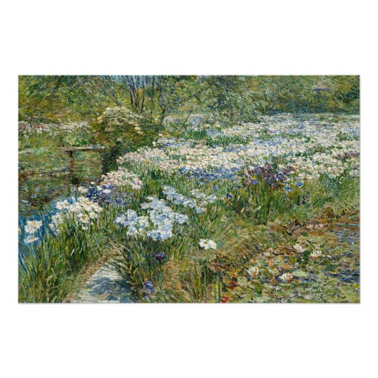 Childe Hassam - De watertuin Perfect Poster (Voorkant)