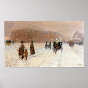 Childe Hassam - Een stadsprookjesland Poster