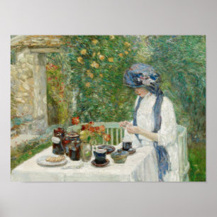 Childe Hassam - Franse Tea Garden Poster