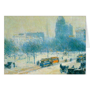 Childe Hassam - hiver dans le carré des syndicats
