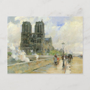 Childe Hassam - Kathedraal van Notre Dame 1888 Briefkaart