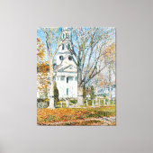 Childe Hassam, Kerk te Old Lyme, Canvas Afdruk (Voorkant)