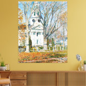 Childe Hassam, Kerk te Old Lyme, Canvas Afdruk (Insitu (Woonkamer))