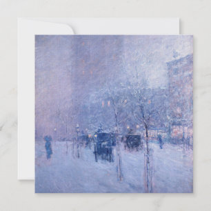 Childe Hassam - late middag, New York, winter Feestdagenkaart