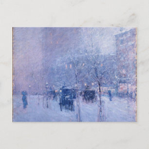 Childe Hassam - late middag, New York, winter Feestdagenkaart