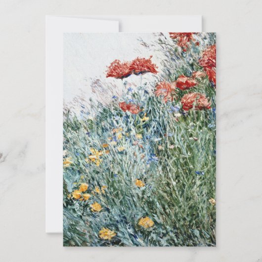 Childe Hassam - Poppies, Appledore Bedankkaart (Voorkant)